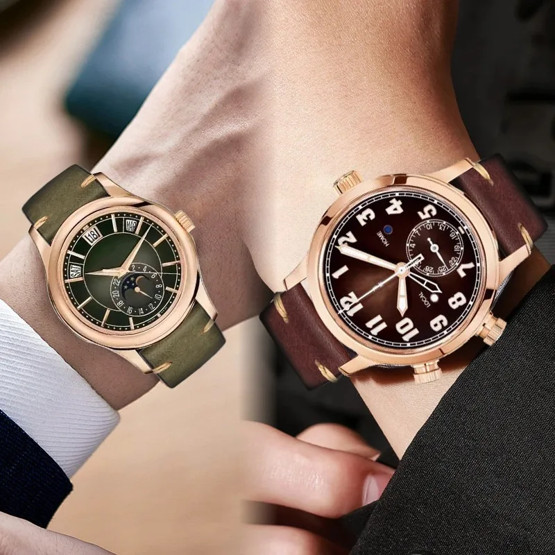 Фото Ремешок для часов из натуральной кожи для оригинальных часов PATEK PHILIPPE CALATRAVA GRAND COMPLICATIONS. Высококачественный мужской ремешок для часов из воловьей кожи. №2