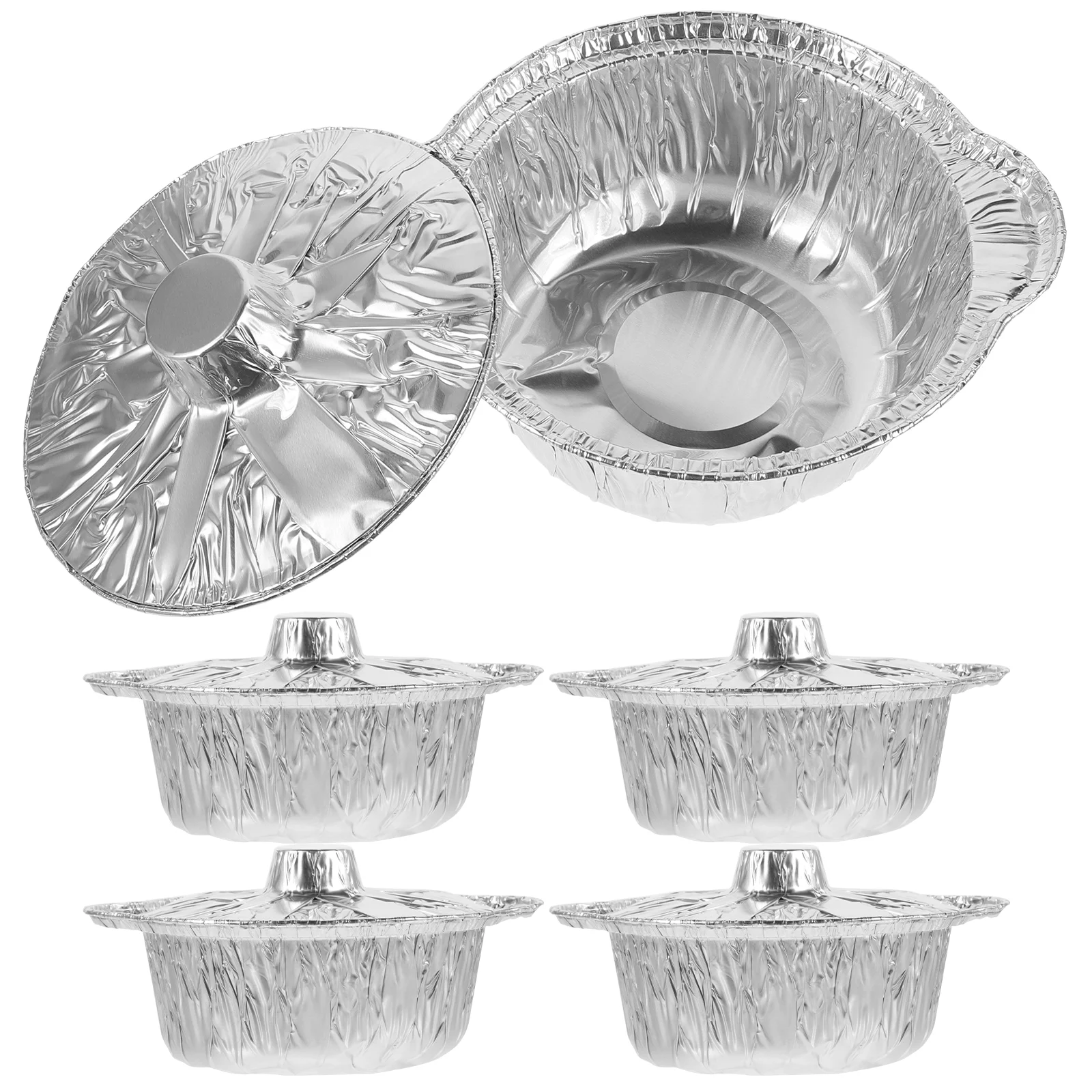 

Aluminum Foil Pans Foil Food Pots Cake Containers Barbecue Grill Pots Cake Mold Bakewares seasoning cup Baking Supply