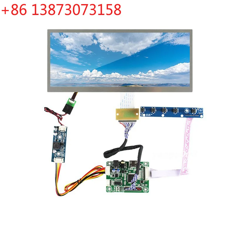 Фото 10.3-дюймовый ЖК-экран HSD103KPW2-A10 1920X720 IPS для цифровой приборной панели симулятора гонок, дисплей автомобильных приборов, плата управления HDMI VGA LCD №1