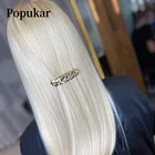 Невидимый аппарат для наращивания натуральных волос с неповрежденным ореолом, проволока из человеческих волос с 4 зажимами, парики на темной светлой подсветке Popuka