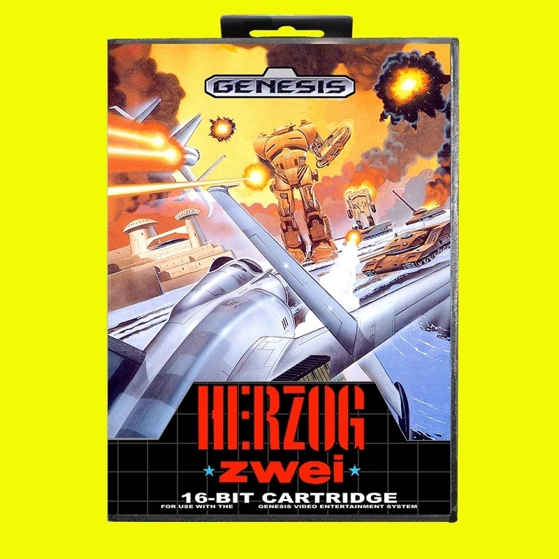 Игровая карта Herzog Zwei MD 16-битная с американской коробкой для картриджа игровой