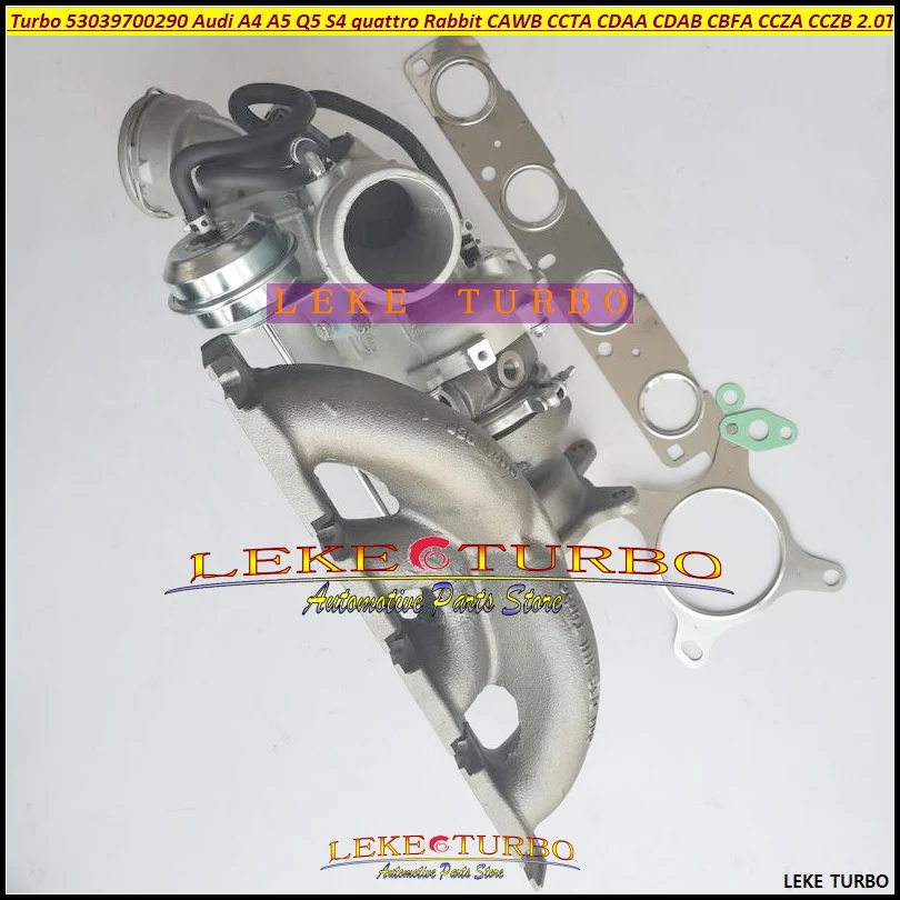 Фото Турбокомпрессор 53039700290 для Audi A4 A5 Q5 S4 Avant quattro, Seat Exeo A4Q Golf R32 Rabbit CAWB CDAA CDAB CCTA CBFA CCZA CCZB 2.0T №1