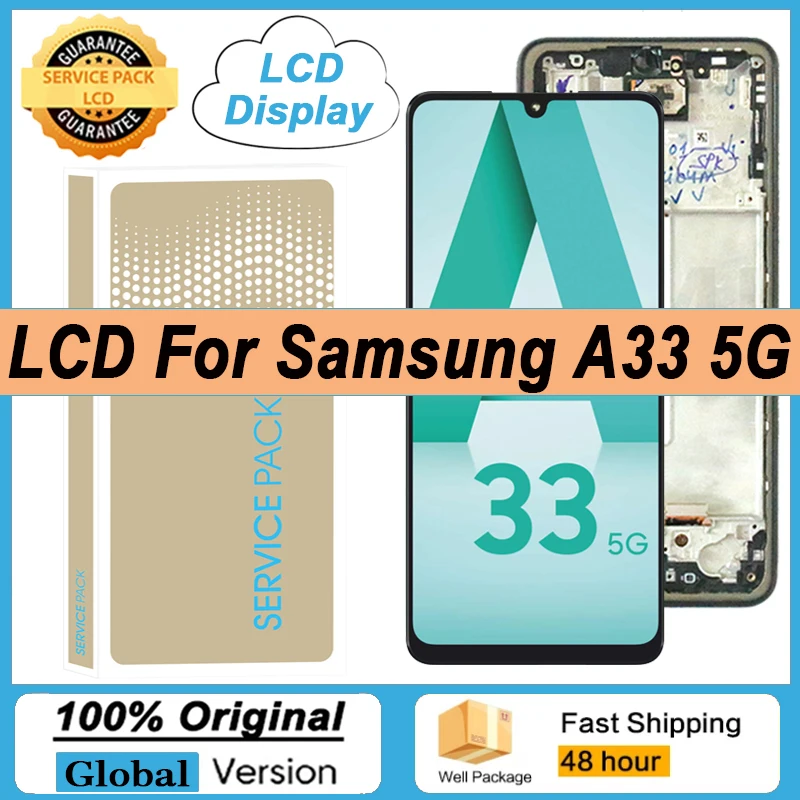 100% Оригинальный 6 4 ''Super AMOLED для Samsung Galaxy A33 5G SM-A336E SM-A336B/DS ЖК-дисплей сенсорный