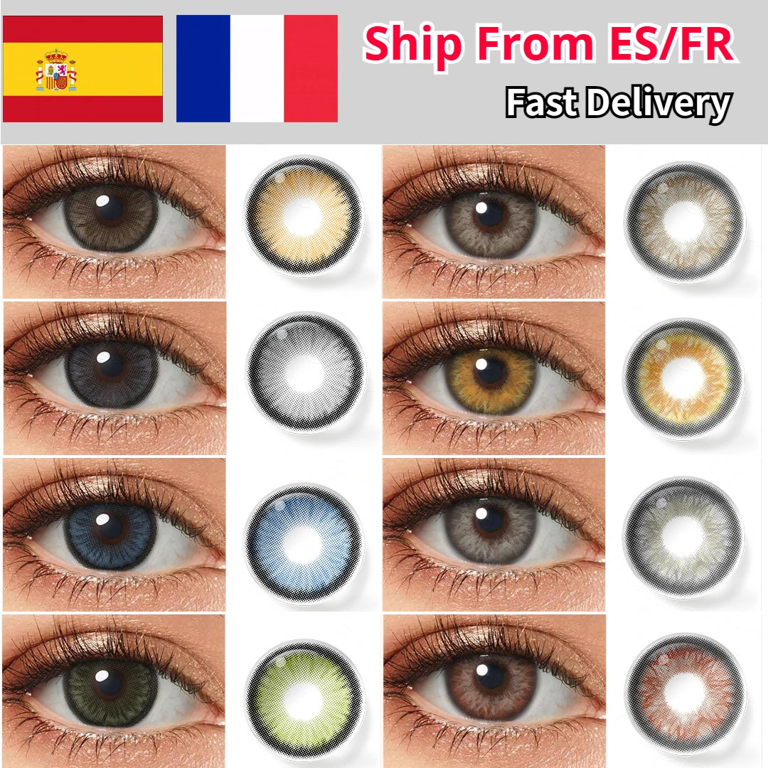 

Color Contact Lenses For Eyes 1 Pair Yearly Diamond Eye Colored Contact Lens Beauty Pupils Cosmetic Color Lens With Lenses Case