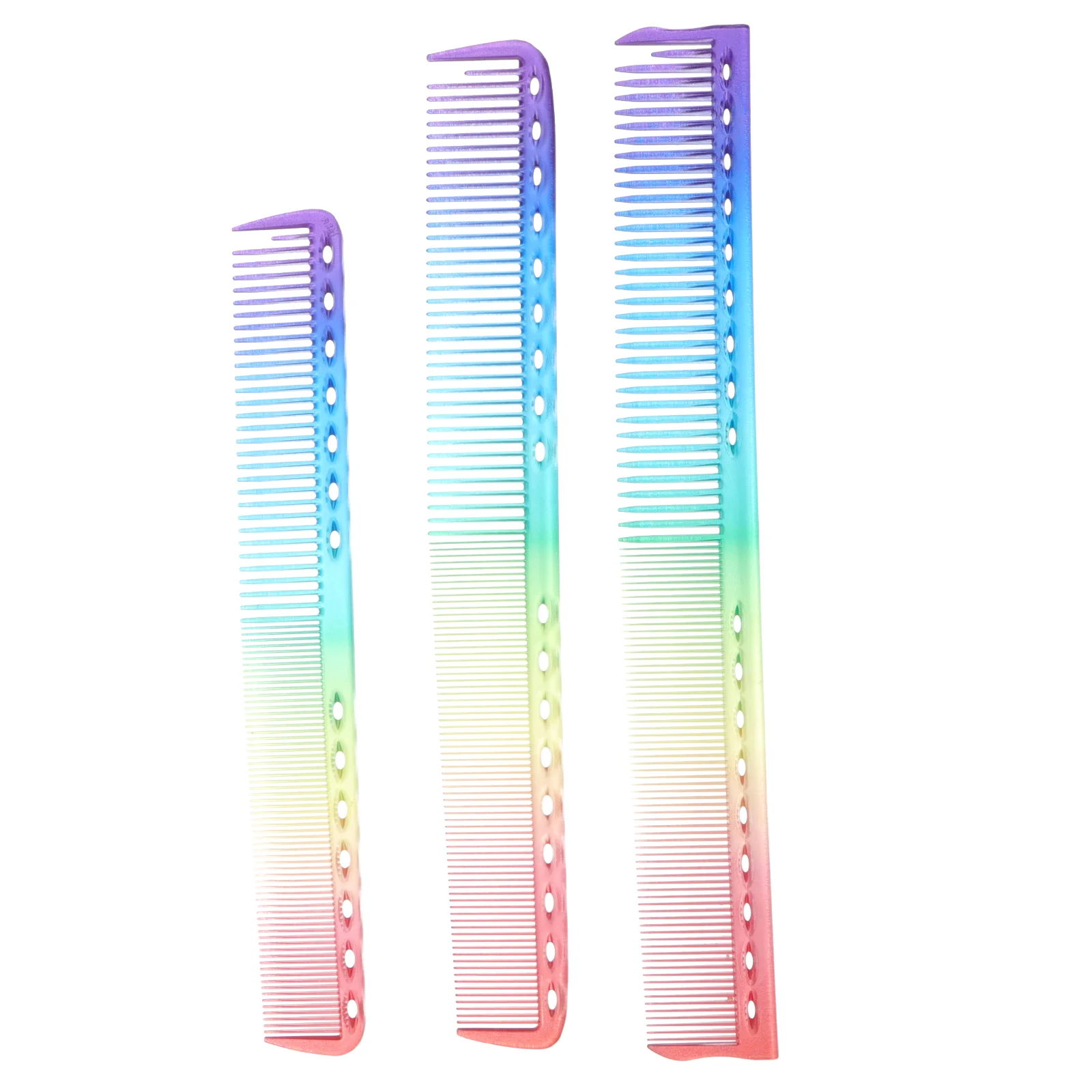 

3pcs Fine Cutting Comb Colorful Hairdressing Combs Salon Styling Comb Kit