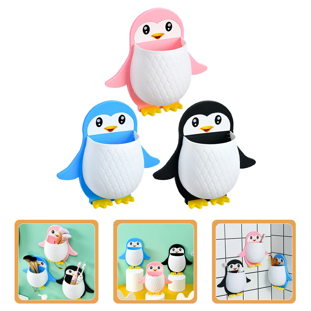

Penguin Remote Holder Wall Mount Organizer Shelf Rack Bedside Phone Cell Stands