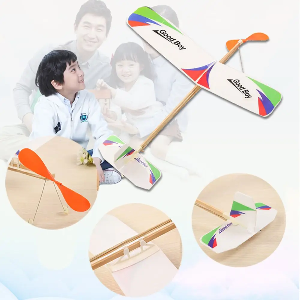 

Toys for Students Children Kids Gift Airplane Model Rubber Bands Power Foam Plane Aircraft Toy Flying Glider