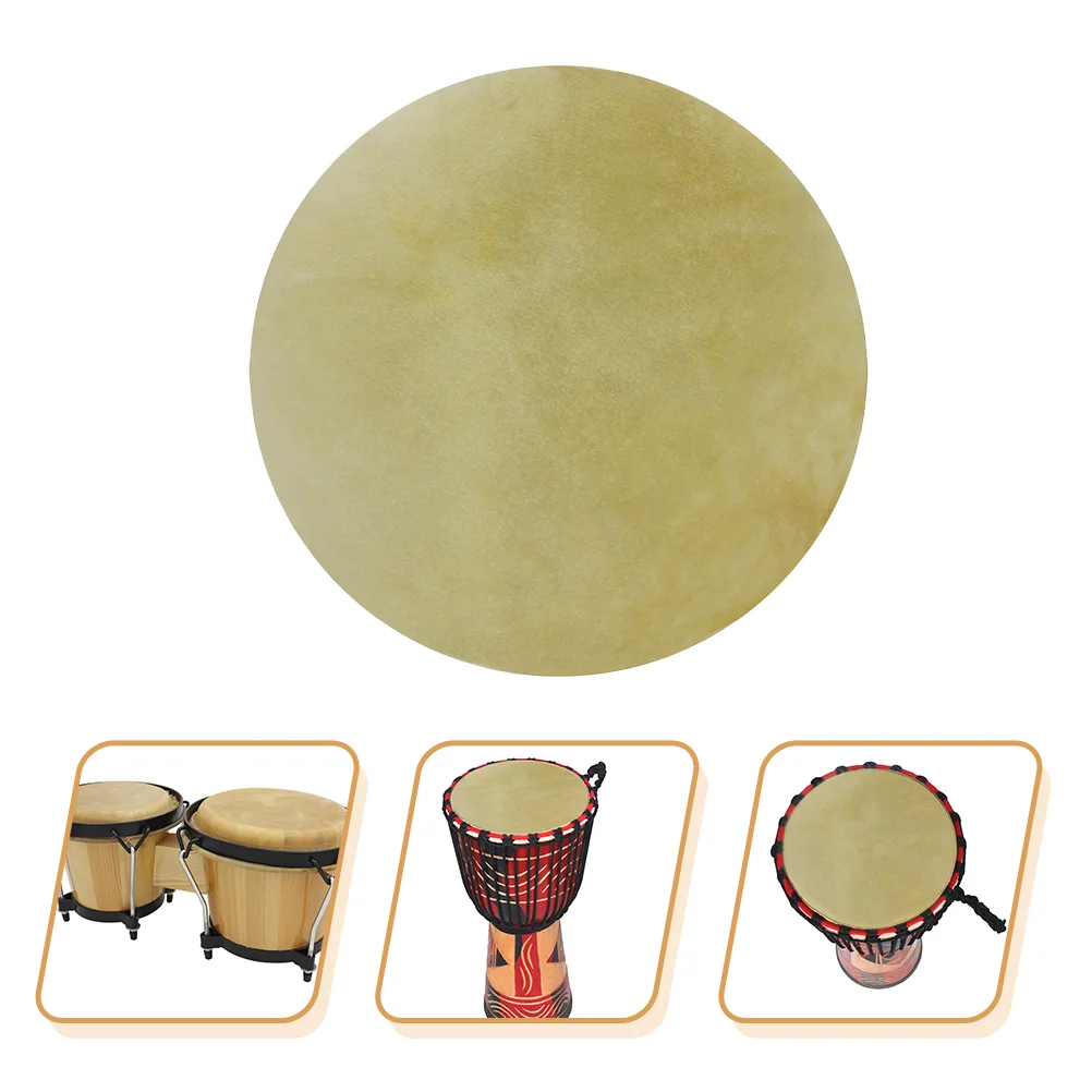 

2 Pcs Goat Skin Djembe Drum Bass Accessories Percussion Parts Buffalo African Covers