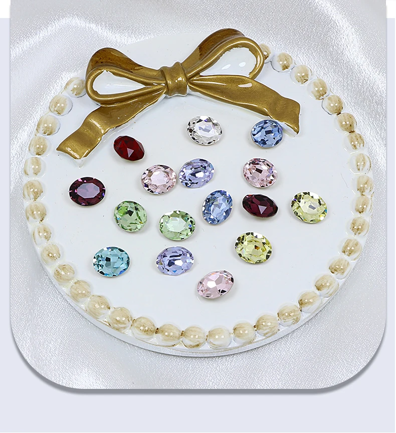 6x4мм овальный форма фантазии камень к9 хрустальные клей высокого качества на