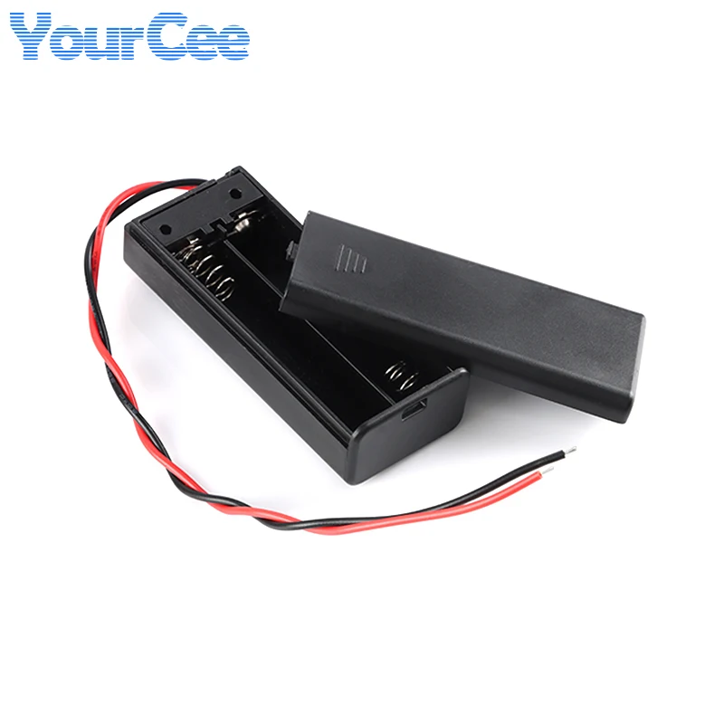 1 2 3 4 слота 2xAAA 3xAAA 4xAAA хранение аккумулятора пластиковая черная коробка