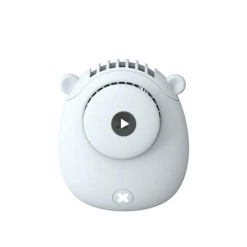 

Air Conditioning Portable Wide-angle Air Supply Bear Hanging Neck Fan Hanging Neck Design Small Desktop Fans