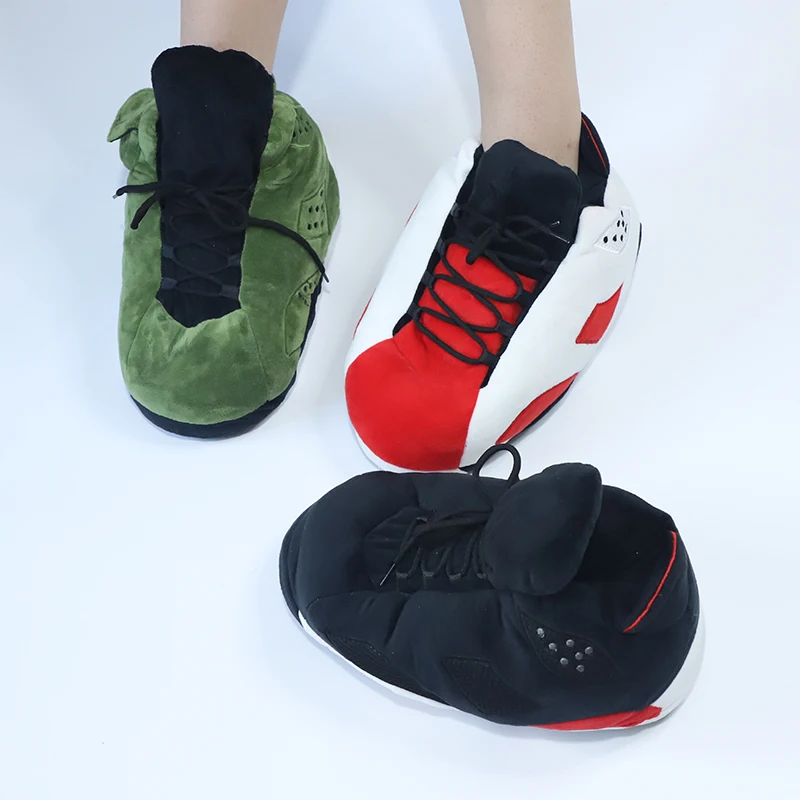 Unisex Winter Warm Home Slippers Women/Men One Size Sneakers Lady Indoor Cotton Shoes Woman House Floor Slippers Drop shopping