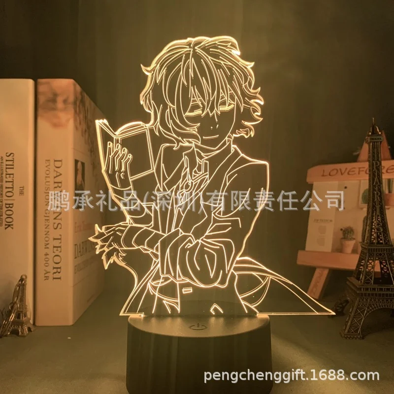 

Фигурки аниме «бродячие псы», 3 шт., акриловая подставка для ночного освещения, декоративные фигурки, коллекционные аксессуары, подарки для ...