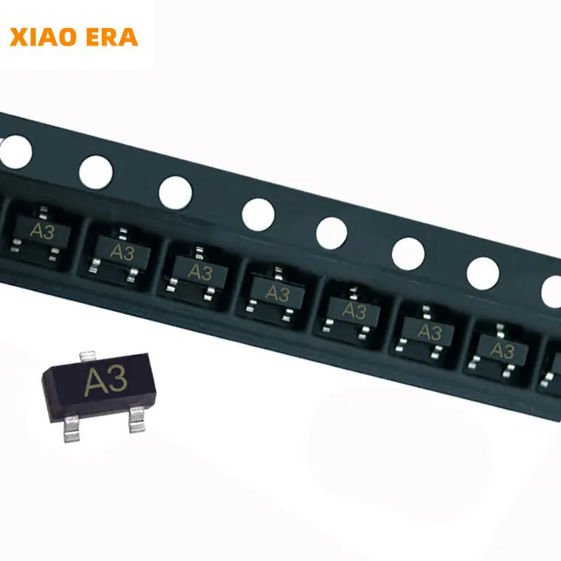 50 штук SMD переключающих транзисторов SOT-23 1SS181 A3 1SS184 B3 1SS226 C3 85В 300мА Электронные компоненты Транзисторные микросхемы.