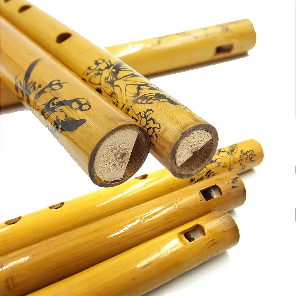 

1PCS 44CM Chinese Traditional 6 Hole Bamboo Flute Clarinet Student Musical Instrument Wood Color wholesale hotselling