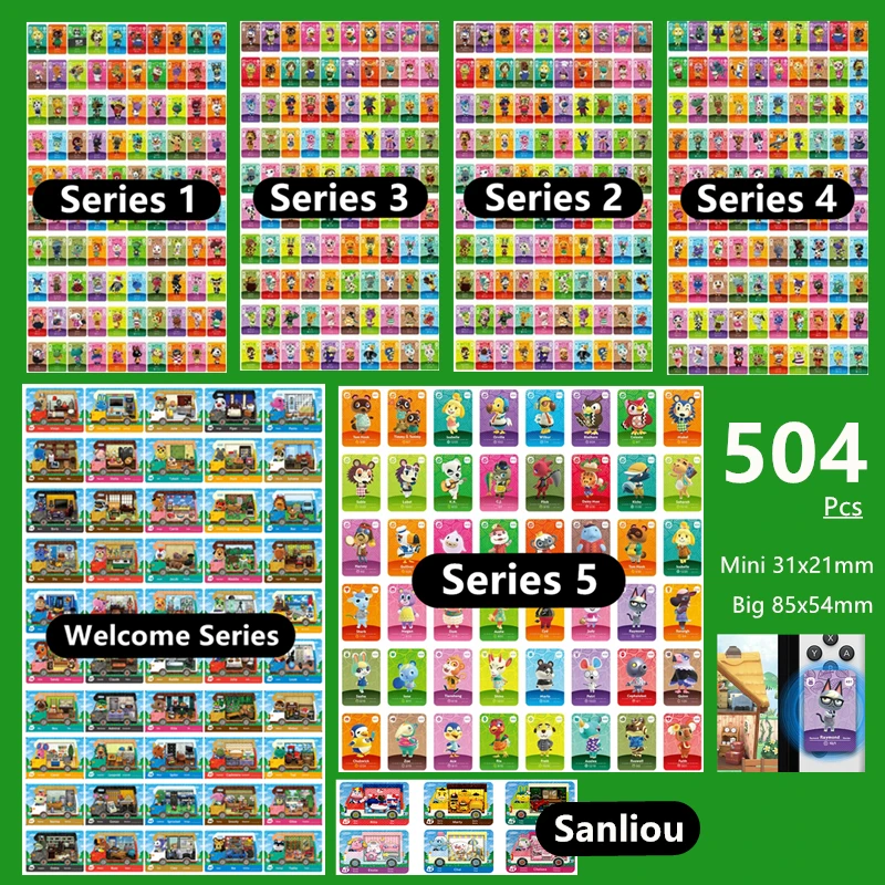 

504Pcs/set MiNi Or Big Card Ntag215 Tag NFC Full For Switch NS Series 1 2 3 4 5+CV50+6 sanliou Welcome Animal Crossing New Leaf