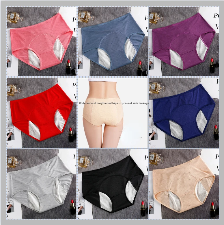 

Explosive Women's Physiological Pant Menstrual Period Leak-proof High Waist Cotton Block Pants Hygiene Large Size Panties Female