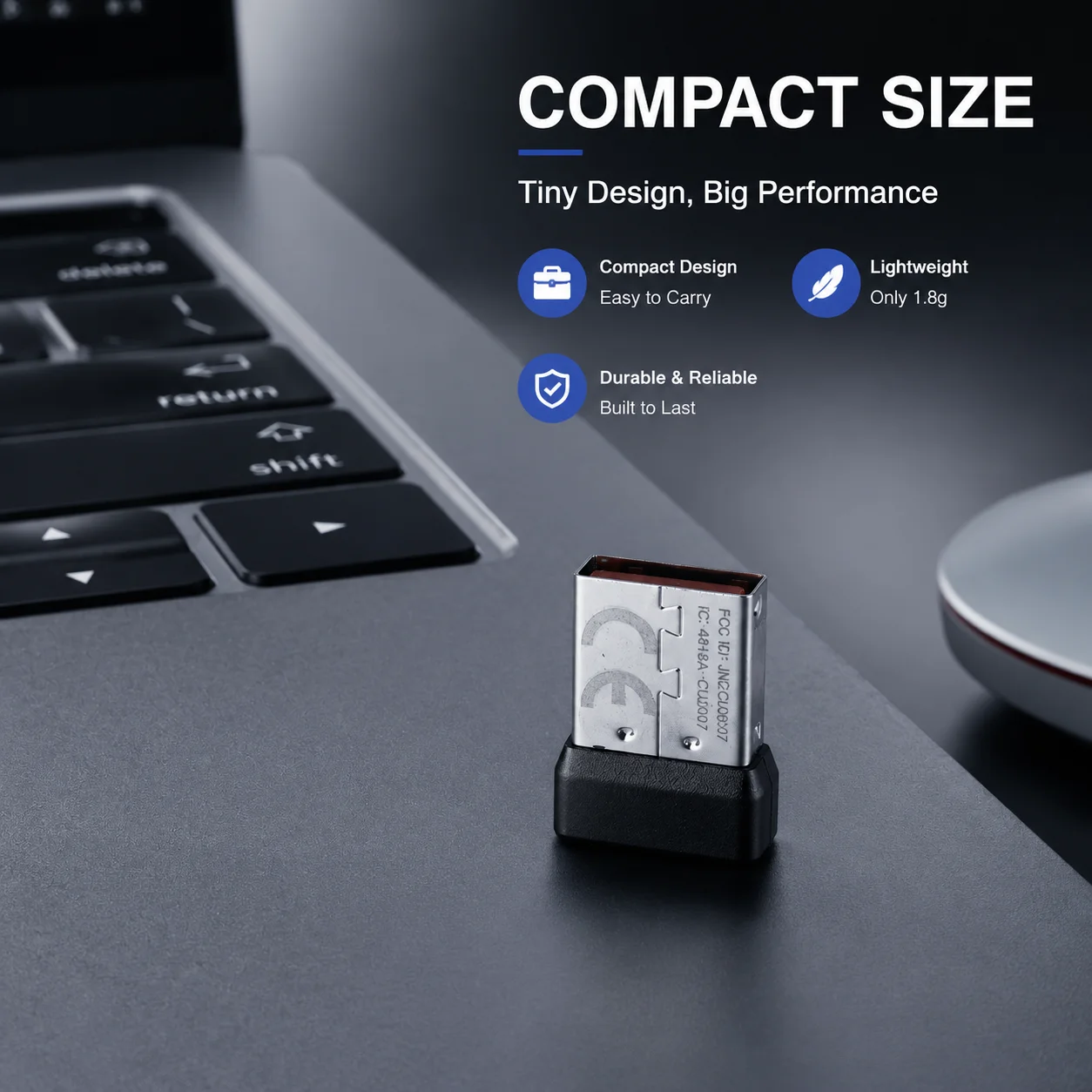 Фото Мини-USB-приемник для Logitech MK220 MK235 MK240 MK250, аксессуары для беспроводной клавиатуры и мыши Nano, замена черного USB-приемника №5