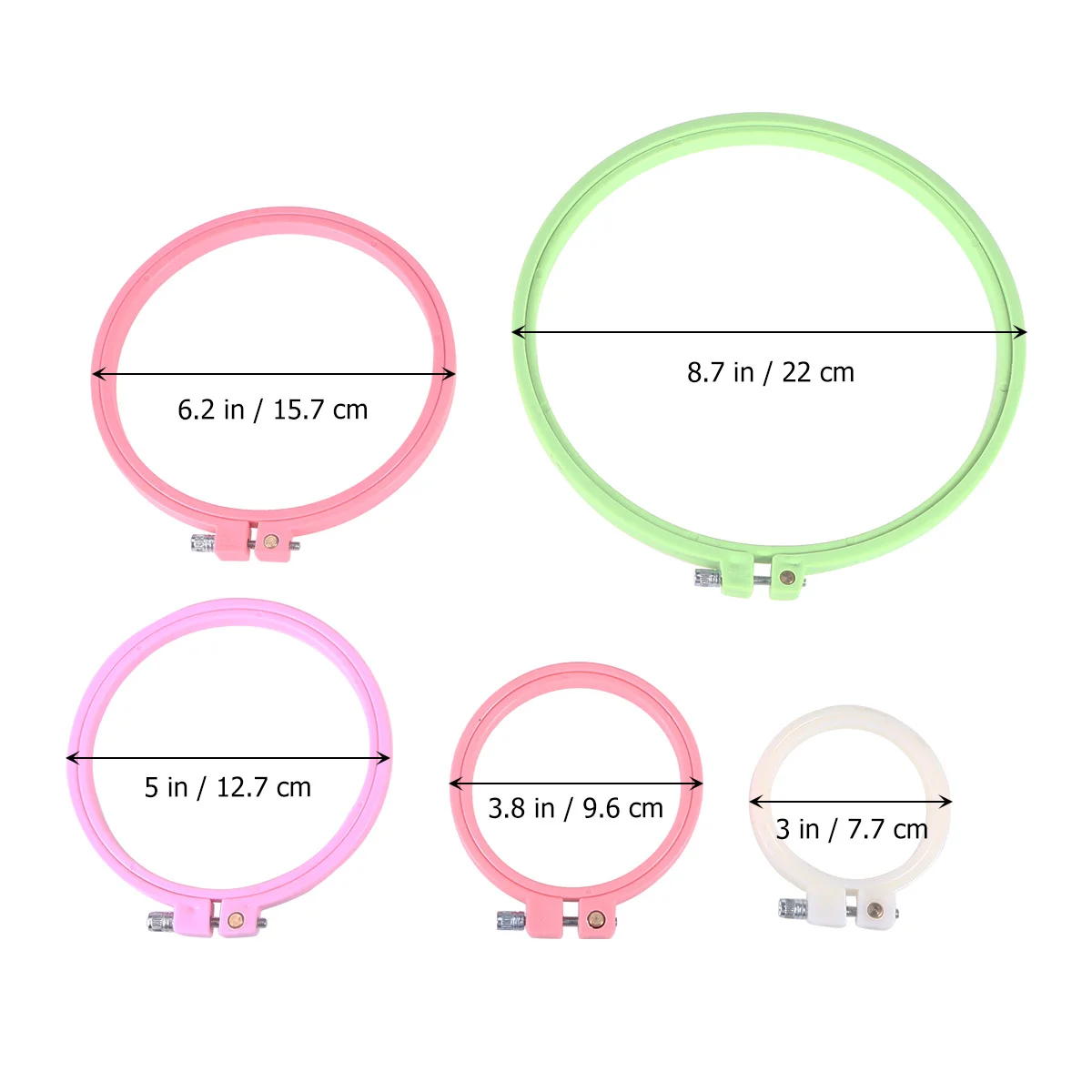 5 шт. пяльцы для вышивания пластиковые вышивки крестом круги круглые кольца