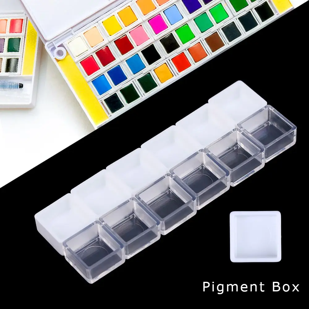 

0.5/3.2ML Artists Empty Watercolor Paint Pans Painters Pigment Box Paint Case Art Palette Supplies Watercolor Storage Drawing