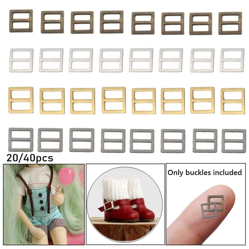 

20/40pcs Newest 6/7/8.5mm 4 Colors Stuffed Toys Belt Buttons Diy Dolls Buckles Tri-glide Buckle Doll Bags Accessories