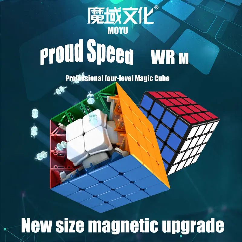 

MOYU AoSu WR M 4x4 Magnetic Magic Cube Professional Record Breaking Speed Cube 4x4X4 Competition Cubo Educational Toy For Kids