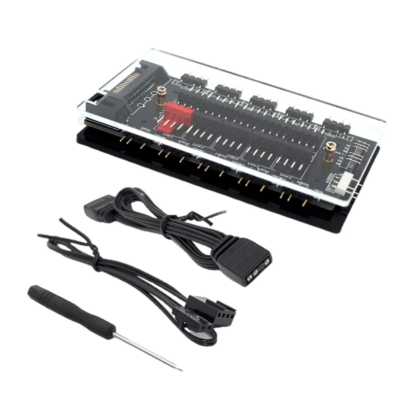 

5 в 3Pin синхронизация компьютера шасси вентилятор Hub 8 Multi Splitter ARGB Control W3JD