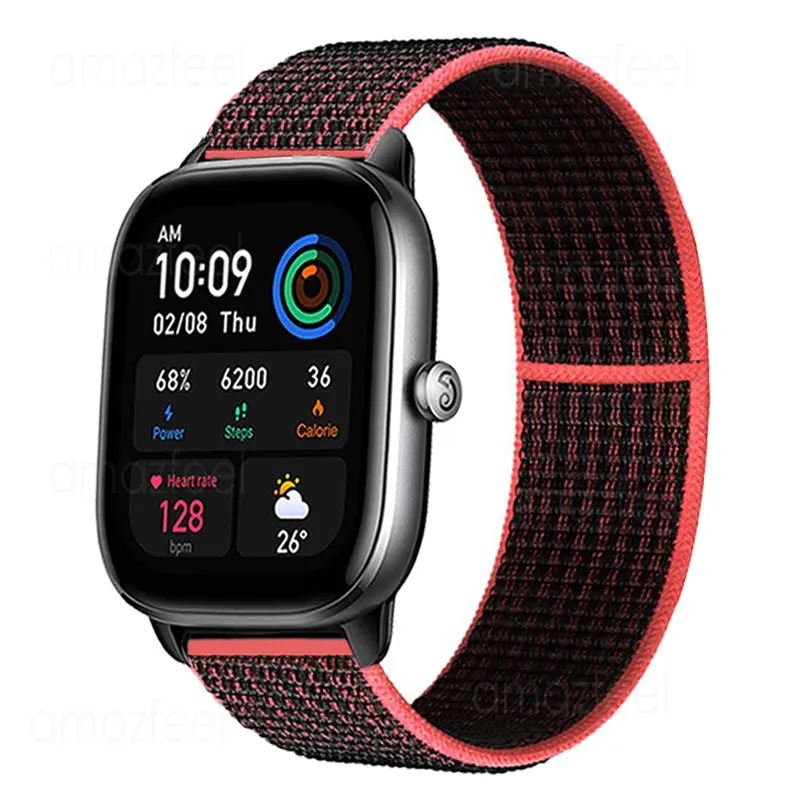 

Ремешок нейлоновый 20 мм для смарт-часов Amazfit GTS 4 Mini, аксессуары для смарт-часов Amazfit Bip 3/3 Pro, браслет для Amazfit GTS 3 2 mini