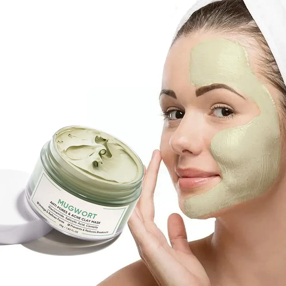 

Green Tea Mud Mask Deep Cleaning Anti-acne Skin Care Korean Cosmetics Masks For Blackheads S5E6