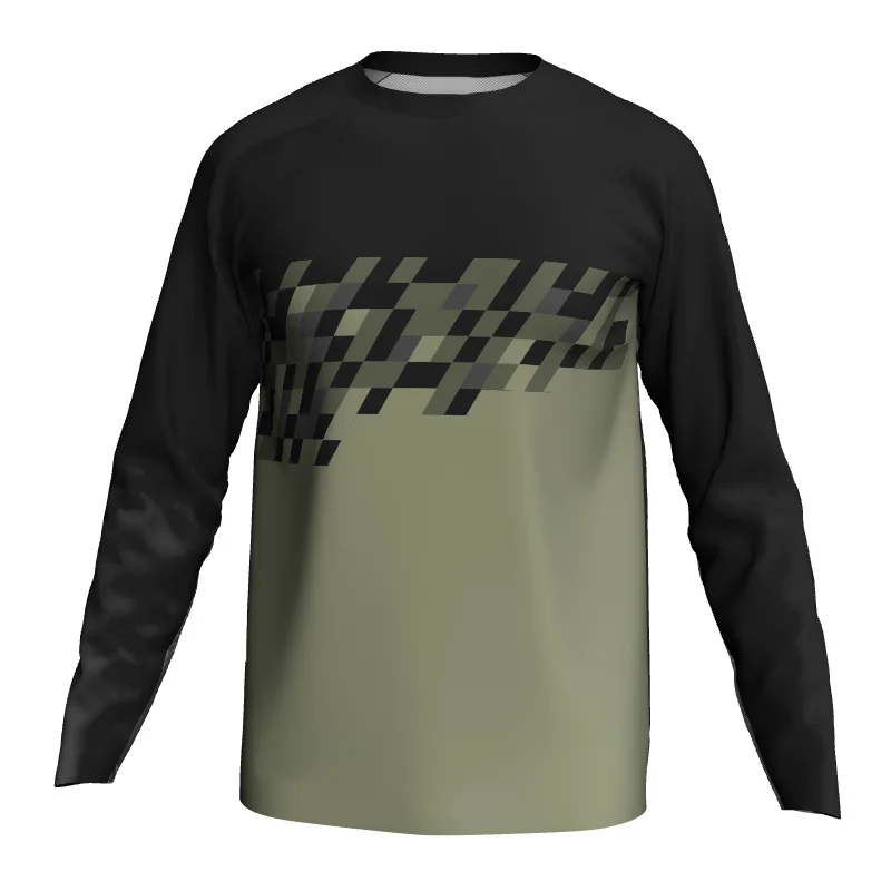 

2022 Long Motocross Men Shirt Downhill Cycling Jersey Tops Bicycle Wear Pro Team Race MX Off Road Mountain Sport Grey Clothing