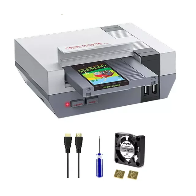 

Чехол NESPi 4 для Raspberry Pi 4, чехол с радиатором охлаждающего вентилятора SSD для Raspberry Pi 4 ModelB