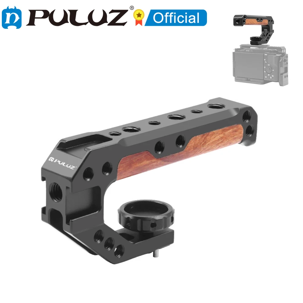 

Деревянная ручка для камеры PULUZ с резьбовыми отверстиями 1/4 и 3/8 дюйма, с 3 креплениями для холодного башмака, из алюминиевого сплава, рукоятка для камеры из палисандра