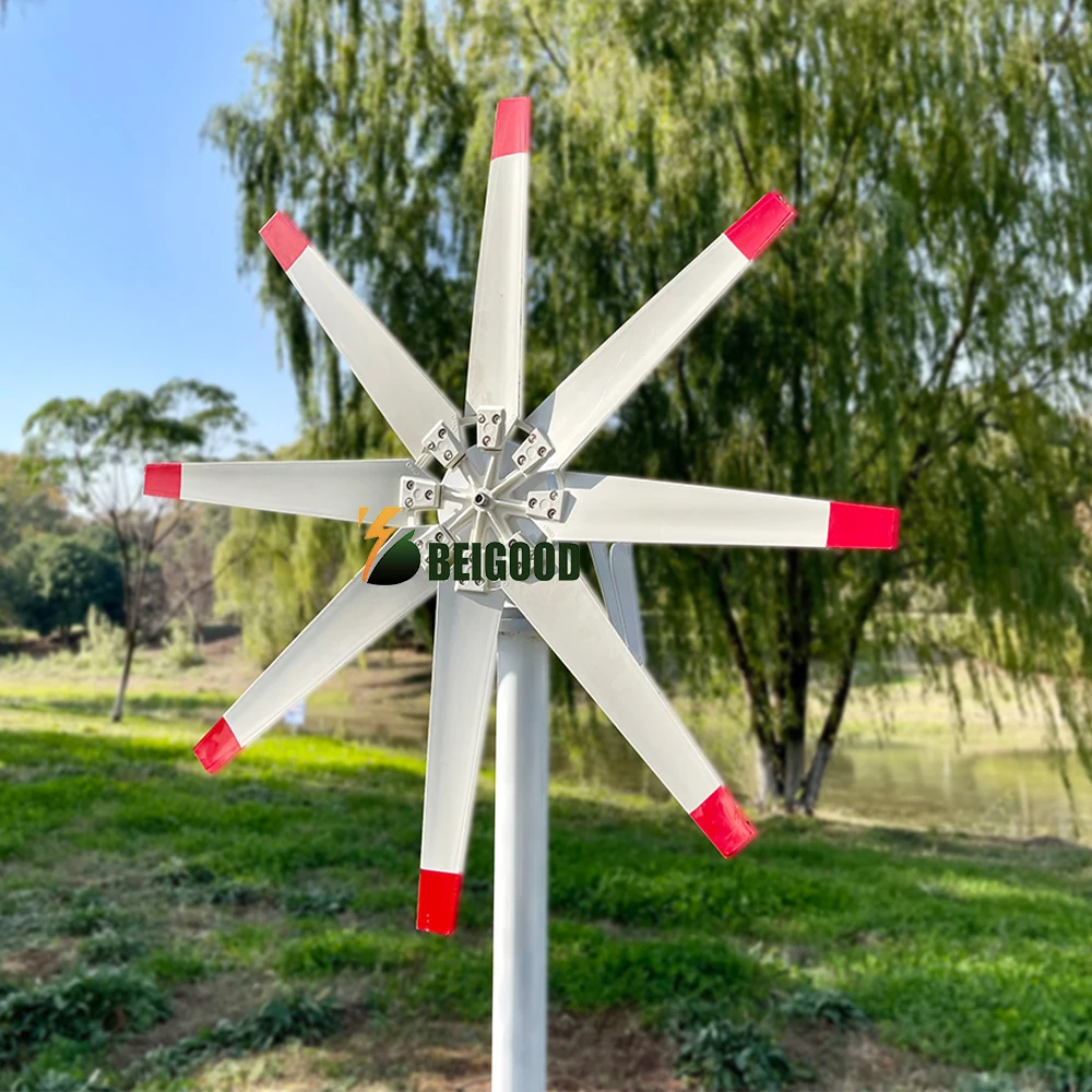 Home 1000W Wind Power Turbine Generator 5KW 12V 24V 48V 3000W 4KW Low Noise Upright Windmill for Farm Seashore Boat