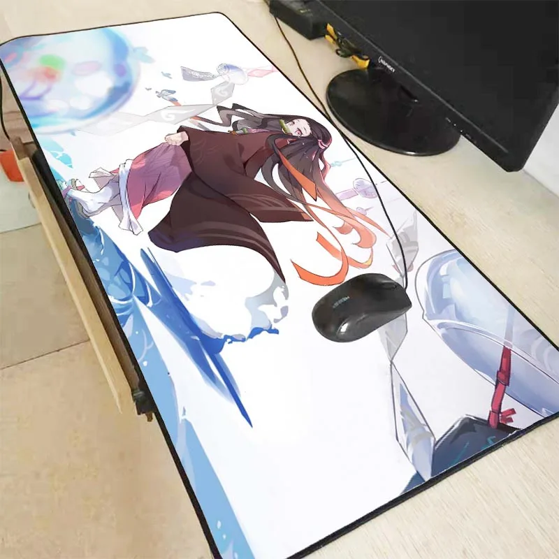 

MRGBEST Kimetsu No Yaiba Anime Large Size Gaming Mouse Pad PC Computer Gamer Mousepad Desk Mat Locking Edge for CS GO LOL Dota