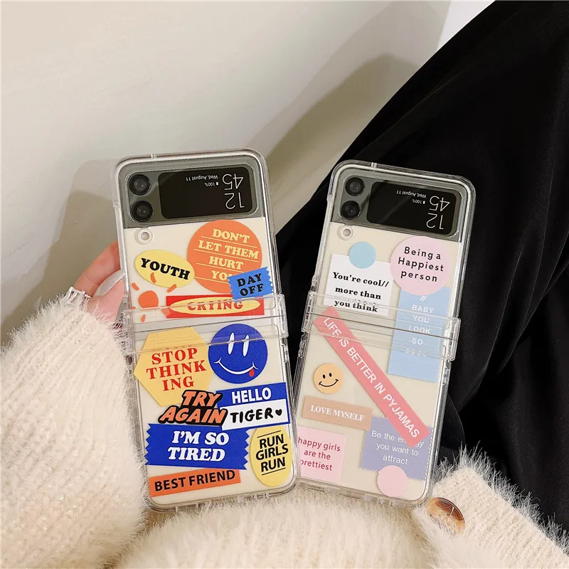 

Чехол-книжка для Samsung Galaxy Z Flip 3, поликарбонат, прозрачный, с 5G медвежонка