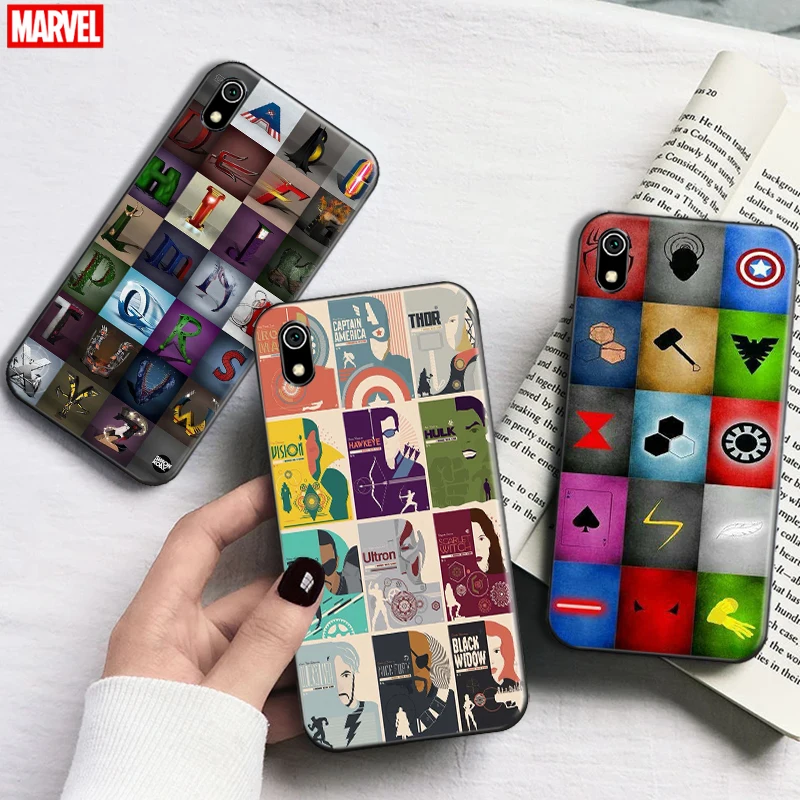 

Marvel Avengers Logo Phone Case For Xiaomi Redmi 7 7A Funda Silicone Cover Coque Bumper