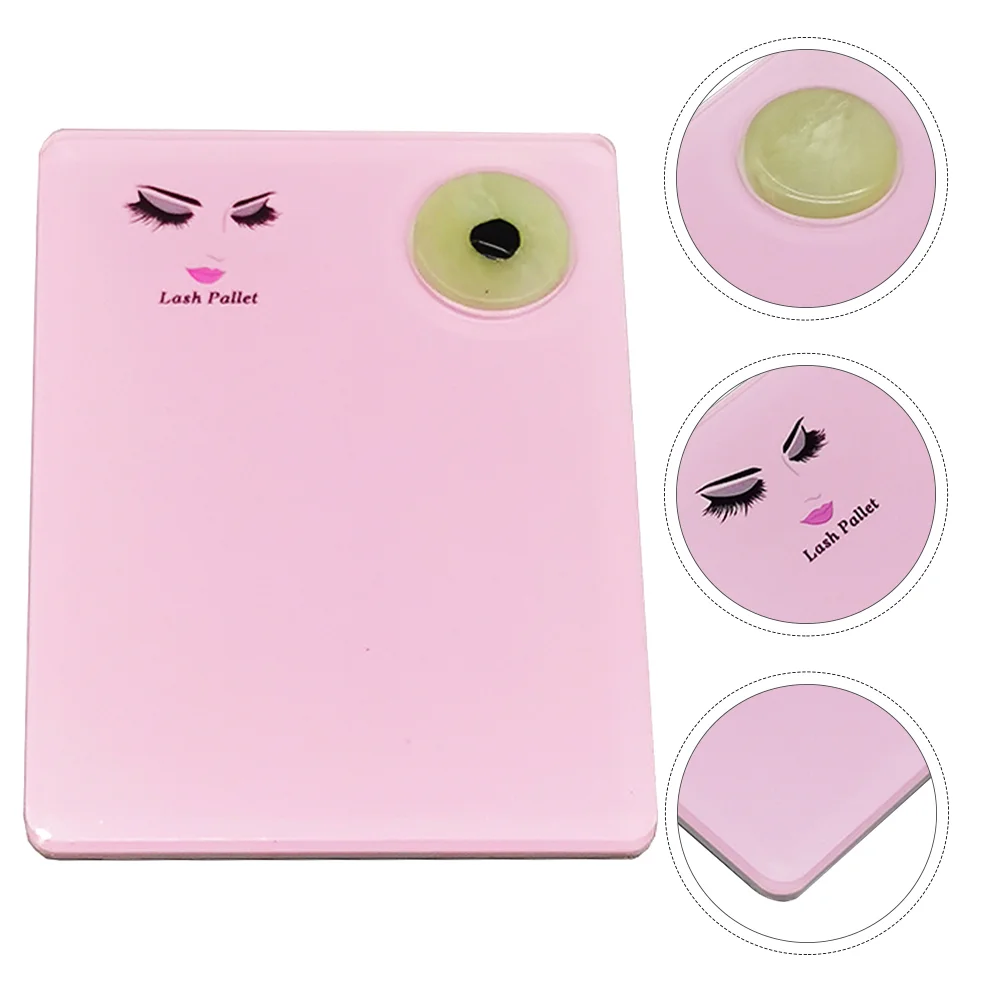 

Eyelash Lash Holder Extension Pallet Grafting Tray Padglue Acrylic False Adhesive Extensions Plate Accessory Trays Jade Strip