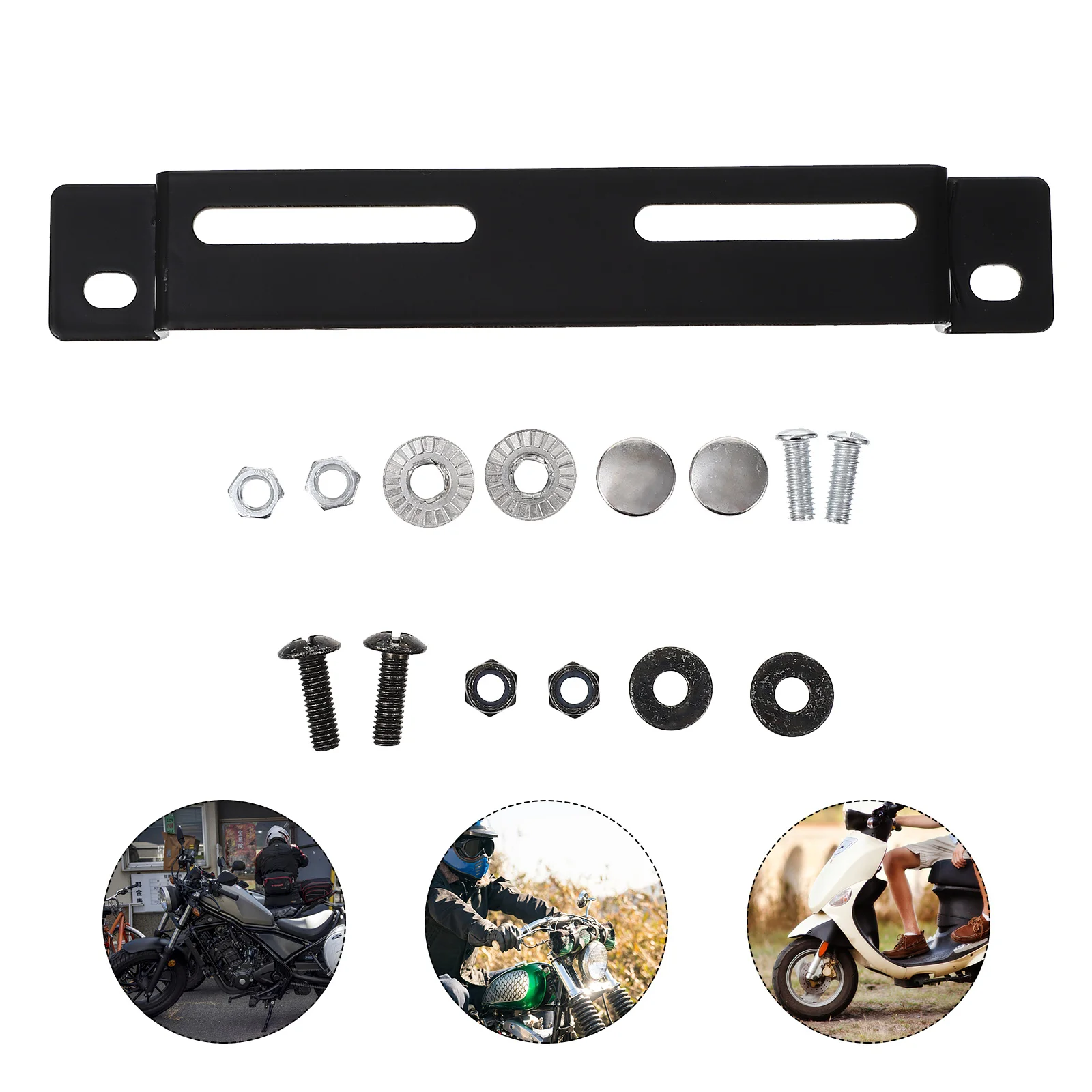 

After Modification Motorcycle License Plate Frame Bracket Holder Stainless Steel Support