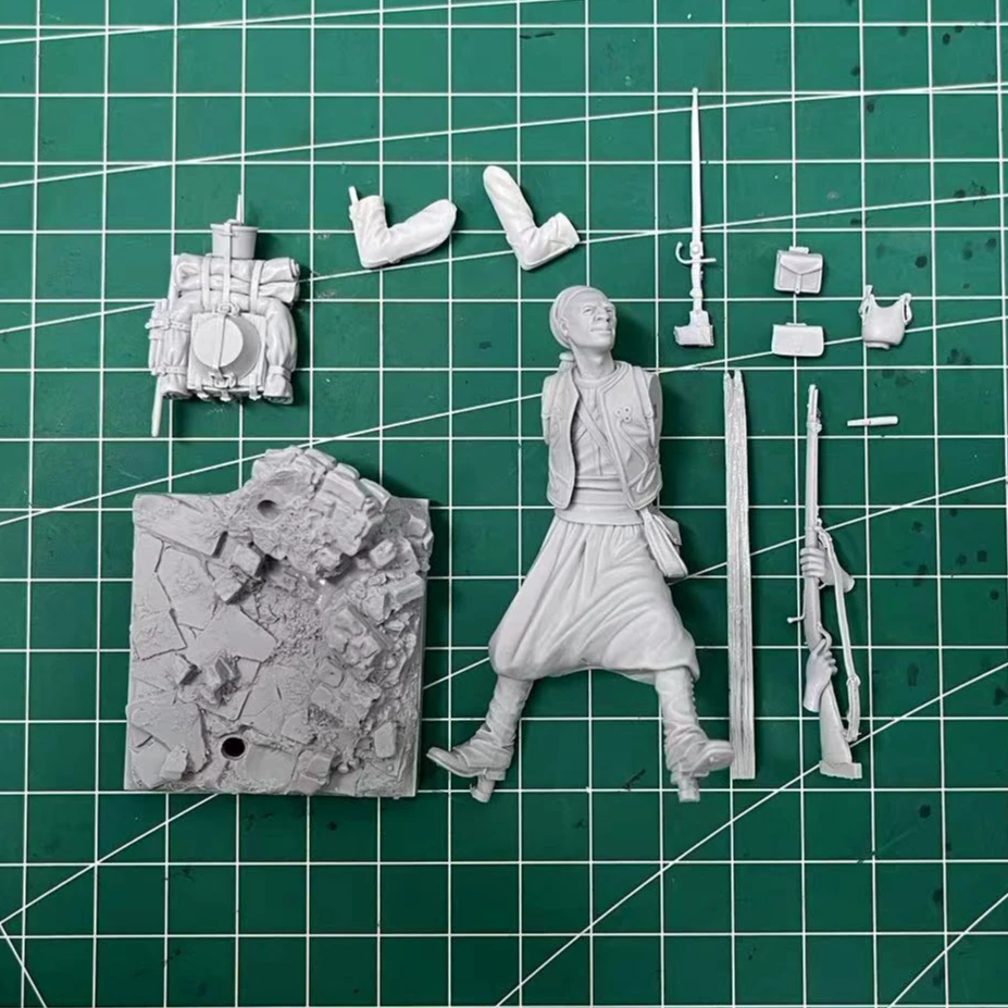 1/24 масштаб Строительный набор старинный военный миниатюрный французский солдат