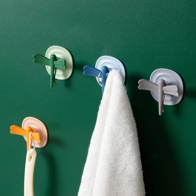 

4pcs Light Luxury Multifunctional Hole Free Hooks Refrigerator Dragonfly Magnetic Suction Hooks Household Multifunctional Hooks