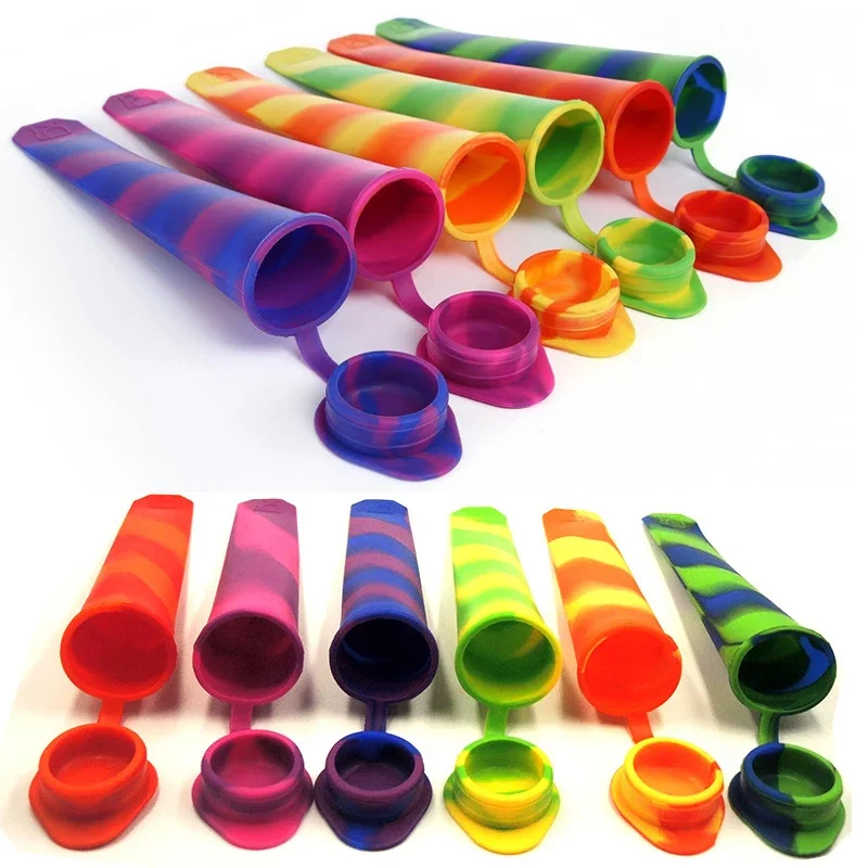 6 шт. Радужная силиконовая форма для трубок льда пуш-ап замороженная палочка крем