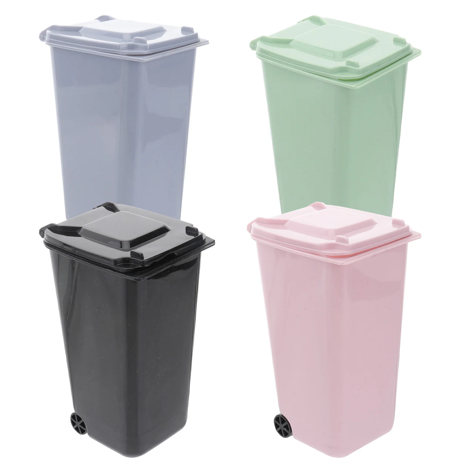 

Can Trash Mini Bin Garbage Waste Table Countertop Wastebasket Lid Toy Desktop Tiny Desk Tabletop Toys Dispenser Pen Dustbin