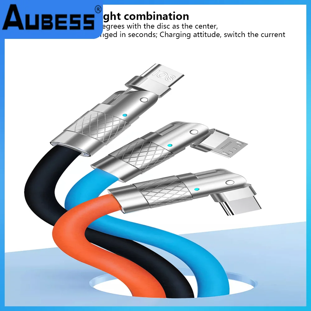 

6A Super Fast Charge 120W USB Cables Type-C For Xiaomi Silicone Charger Data Cable For Sansung Data Cable Charger