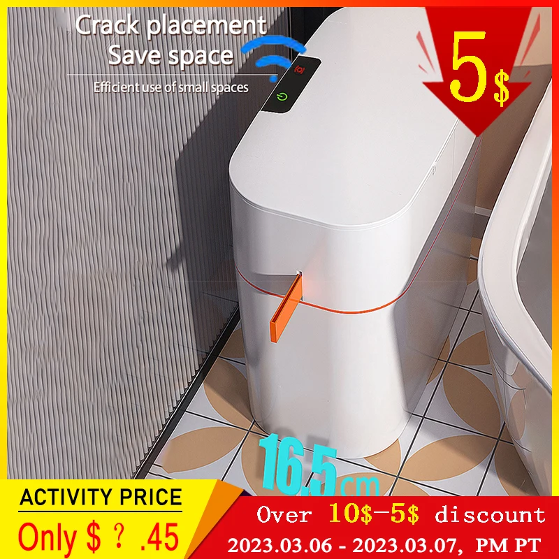 

Casa Inteligente Smart Trash Can Automatic Packing Sensor Garbage Bins Office Kitchen Bathroom Waterproof Cleaning Tools Dustbin