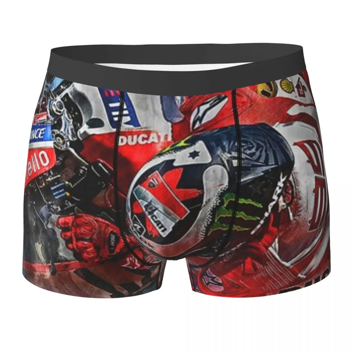 

Трусы-боксеры с принтом, с карманом