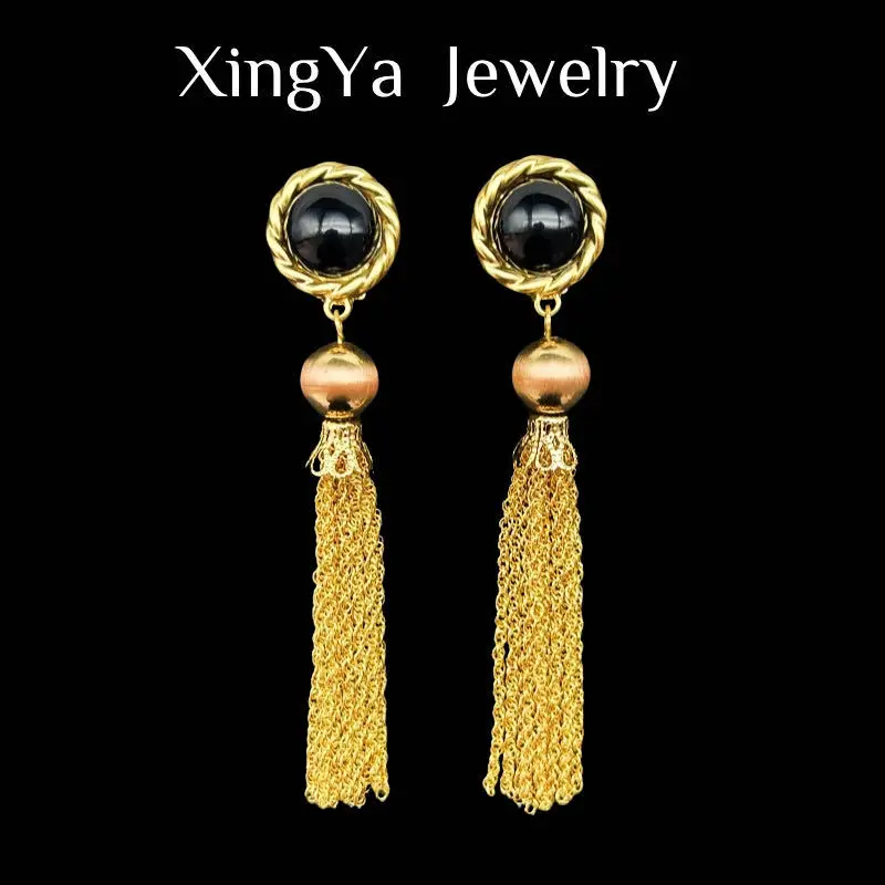 Средние и ретро-стиль темперамент универсальные длинные зажимы для ушей с