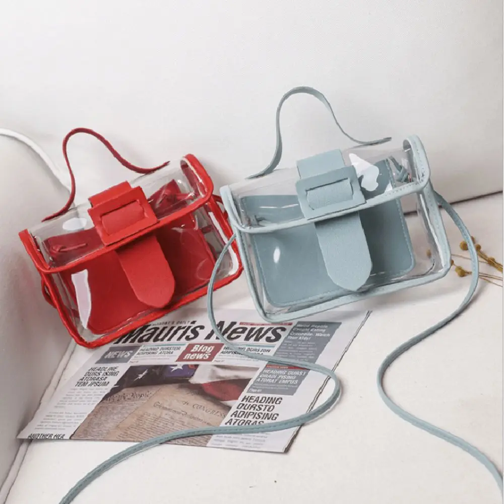 

Portable Female Mini Clutches Ins Style Jelly Bag Women Handbag Small Square Bag Crossbody Bag Shoulder Messenger