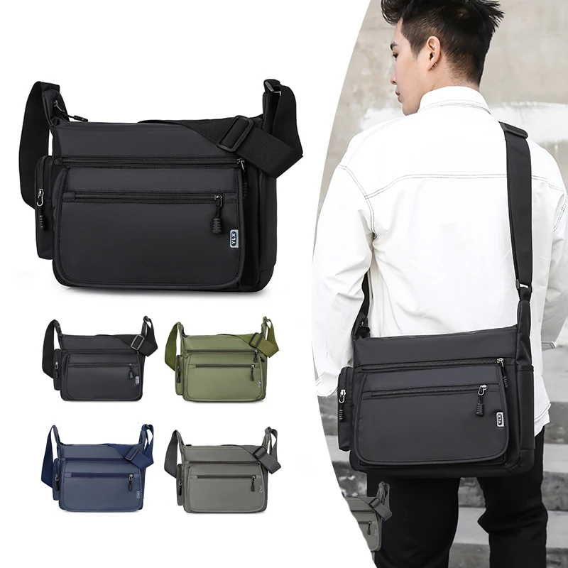 

Waterproof For Bags Shoulder Men Fashion Military Casual Bags Messenger Travel Multifunction Pad Nylon Crossbody Style Bags