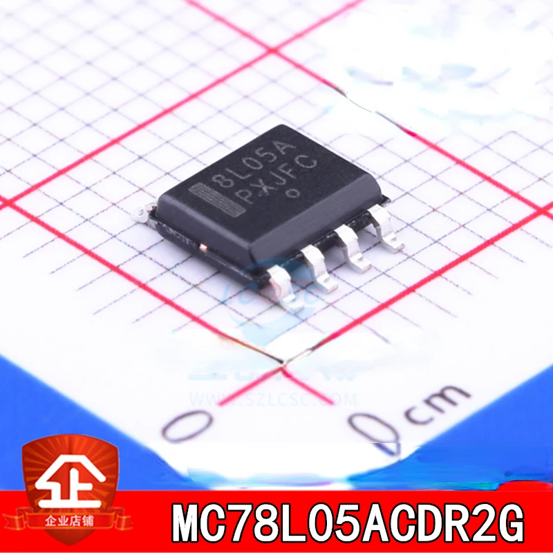 10pcs New and original MC78L05ACDR2G SOIC-8 Screen printing:8L05A  Linear regulator (LDO MC78L05ACDR2G SOP-8 8L05A