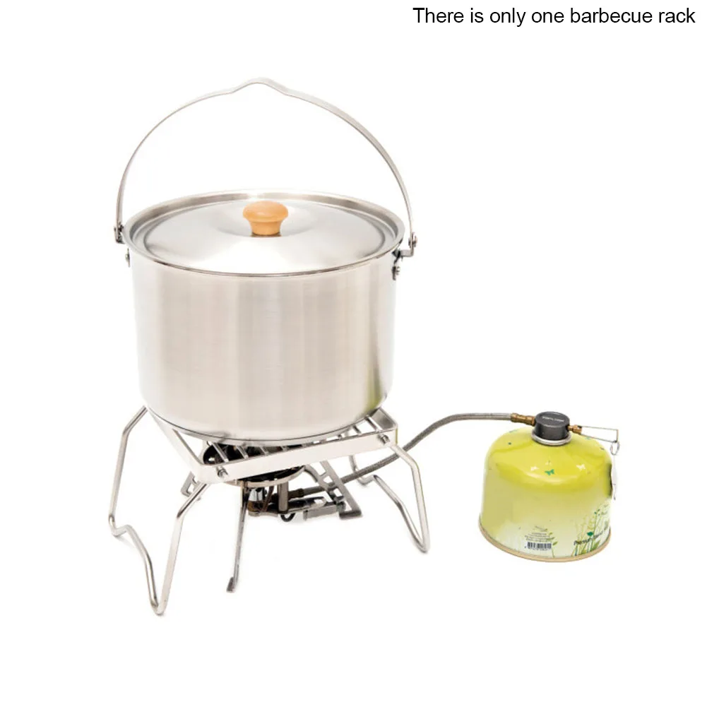 

Rack Easy Clean Campfire Cooking Barbecue Compact Foldable Portable Camping Grill Picnic Stainless Steel Heavy Duty Hiking